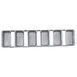 TableCraft 12489 5-Compartment Loaf Pan, 26" x 10" x 2.75", 52 oz, Alum Steel, Silicone Glazed 1 image