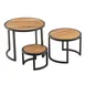 TableCraft Products 12503 - 3‑Piece Round Metal Risers, 10" x 10" x 8", Powder‑Coated Brown, Set 1 image