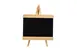 TableCraft Products 12528 Tabletop Sign Board, 7" x 6.5" x 9.5" Paulownia 7" x 4.5" Chalkboard Black 1 image