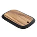 TableCraft 12575 Acacia Serving Board, 14" x 9" x 0.75", Brown Wood, Black Edge Tray 1 image