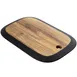 TableCraft Products 12576 Acacia Serving Board, 16" x 10.5" x 0.75" Tans Wood, Black Edge 1 image