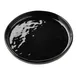 TableCraft Products 12762 - Ridge Collection 6" x 6" x 0.75" Round Black Melamine Plate, High Gloss 1 image