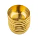 TableCraft Products 12820 - Gold Brushed 4oz Serving Bowls, 3-1/4" Dia. x 1" H, 200 Series SS, 8/Set 1 image
