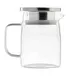 TableCraft 12900 - 17oz Borosilicate Glass Water Pitcher, Stainless Steel Lid, 5-1/4" x 3" x 5" 1 image