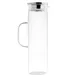 TableCraft Products 12902 - 50 oz Borosilicate Pitcher, 5-1/4"x3-1/2"x12-1/4", Stainless Steel Lid 1 image