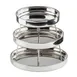 TableCraft 12915 - 3-Tier Oval Stainless Steel Seafood Tower, Mirror, 14-1/4" x 9-1/2" x 12-1/4" 1 image