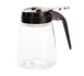 TableCraft 1370BK Syrup Pourer - 8oz Modern Glass Dispenser, Black ABS Top, Dishwasher Safe 1 image