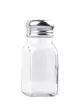 TableCraft Products 154S&P-2 Salt & Pepper Shaker, 3 oz, 1-1/2" x 1-1/2" x 4", Steel Top, Glass Set 1 image