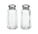 TableCraft 155S&P-2 Salt & Pepper Shaker – 2oz, 1‑5/8”×1‑5/8”×4”, Paneled Glass, Stainless Steel Top 1 image
