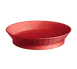 TableCraft 157510R Red 10-1/2" Round Platter Basket, Polypropylene, 2" Height, NSF, USA 1 image
