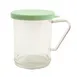 TableCraft 166B 10oz Cheese & Spice Shaker, Green Poly Handle, Perforated Top, BPA Free 1 image