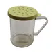 TableCraft 166D Cheese & Spice Shaker, 10 oz, Yellow Snap‑Tight Lid, Poly Handle, Dishwasher Safe 1 image