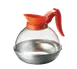 TableCraft Products 19 Coffee Decanter, 64 oz (2 qt), Orange Handle, Polycarbonate, Stainless Base 1 image