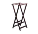 TableCraft 21 Tray Stand – 32" H, 16-1/2" x 16-1/2" Top, Mahogany, Rubber Slip‑Proof Rings 1 image