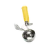 TableCraft 2120 - 20 2oz Ice Cream Disher, 18/8 SS, Yellow Handle, 8.25"x3.25"x1.5", Dishwasher 1 image