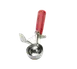 TableCraft 2124 - 1.5 oz Red Stainless Ice Cream Disher, Thumb Press, 8" x 3.125" x 1.625" 1 image
