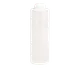 TableCraft 2124C-1 24oz Clear Squeeze Bottle, White Hinged Top, Dishwasher Safe Polyethylene 1 image