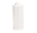 TableCraft 2132C Squeeze Bottle – 32 oz Clear Polyethylene, 38mm Opening, White Top, Dishwasher Safe 1 image