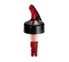 TableCraft 2246A Liquor Pourer – 1oz, Red Spout, Black Collar, Plastic - Dozen 1 image