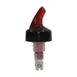 TableCraft 2248A Liquor Pourer – 1‑1/4 oz, Red Spout, Black Collar, BPA‑Free Plastic - Dozen 1 image