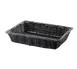TableCraft Products 2489 Hand‑Woven Rectangular Basket, 16" x 11" x 3", Black Polypropylene Cord 1 image