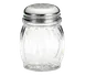 TableCraft 260 Cheese Shaker, 6 oz. Glass Jar, Chrome Perforated Top, Metal Lid, Dishwasher Safe 1 image