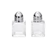 TableCraft Products 30S&P Salt Pepper Shaker, 1/2 Oz, 1‑1/8" x 2" Glass Jar, Nickel Plated Top 1 image