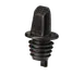 TableCraft Products 33BK Free Flow Liquor Pourer, Plastic, Black Spout, No Collar, Cash & Carry, 12 Per Polybag 1 image