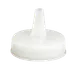 TableCraft Products 353TC Squeeze Bottle Cap, 53mm Plastic, Single Tip, Clear/White - 1/Each 1 image