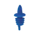 TableCraft 35BL Free Flow Liquor Pourer, Blue Plastic, Hand Wash Only, No Collar, 12 Per Bag 1 image