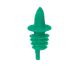 TableCraft 35G Free Flow Liquor Pourer, Green Spout, Plastic, Collarless, 12/Bag, Hand Wash Only 1 image
