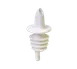 TableCraft 35W Cash & Carry Free Flow Liquor Pourer, White Plastic, Hand Wash Only, 12/Bag, Economy, No Collar 1 image