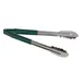 TableCraft Products 3712GEU Utility Tongs, 12" Vinyl-Coated Green Spring Steel, Dishwasher Safe 1 image
