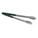 TableCraft Products 3716GEU Utility Tongs, 16" Vinyl-Coated Spring Steel, Green, Dishwasher Safe 1 image