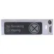 TableCraft Products 394564 No Smoking Sign, 3" x 9", White on Black Plastic - Dishwasher Safe 1 image