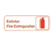 TableCraft Products 394582 Fire Safety Sign, 3" x 9", Red on White, Plastic, Spanish/English - Each 1 image