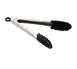 TableCraft 4009BK Locking Tongs, 10-1/2", 1.2mm Steel, Black Silicone Tip, Heat‑Resistant 400°F 1 image