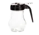 TableCraft Products 406BK - 6 Oz Teardrop Glass Syrup Dispenser, Black ABS Top - 12/Case 1 image