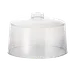 TableCraft Products 421 Clear Cake Cover 12" dia. x 7.5"H Styrene with Plastic Handle 1 image