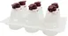 TableCraft 483 Salad Dispenser Set- 20-5/8"x12-5/8" Tray, Dispensers, Maroon Tops, Collars & Splash Guards 1 image