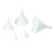 TableCraft Products 5 Funnel Set, 2", 3", 4", 5", 6" dia., White Plastic, Dishwasher Safe - 5/Set 1 image