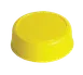 TableCraft 53FCAPY - Yellow Invertatop End Cap for 53mm Squeeze Bottles, Plastic, NSF - 1/Pack 1 image
