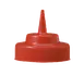 TableCraft 53TK Red Wide-Mouth Squeeze Bottle Cap - Single Tip, NSF, Fits 53mm Bottles, USA 1 image