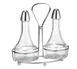 TableCraft 608N Oil & Vinegar Cruet Set - 2x8oz Glass Bottles, Chrome ABS Tops, Chrome Rack, 2/Set 1 image