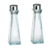 TableCraft 615 Marbella Salt & Pepper Shaker – 3 oz. Green Tint Glass, 4" Height, Chrome Plated ABS Top 1 image
