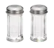 TableCraft Products 657 - 2oz Fluted Glass Salt & Pepper Shaker, 1-15/16" Dia, 3-5/8" H, Stainless 1 image