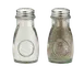TableCraft Products 6618 Shaker Set, 2‑Pack 4 oz Green Glass Jars, Steel Tops – 1"‑3" Height 2 image