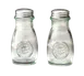 TableCraft Products 6618 Shaker Set, 2‑Pack 4 oz Green Glass Jars, Steel Tops – 1"‑3" Height 1 image