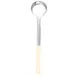 TableCraft 6703 - 3 Oz Solid Portion Control Spoon, Stainless Steel, Beige Handle, Dishwasher Safe 1 image