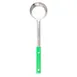 TableCraft 6704 - 4oz Portion Control Spoon, Solid Stainless Steel, Green Handle, Dishwasher Safe 1 image